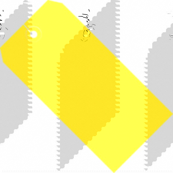 Blank Tag: 4-3/4'' High, Yellow, Synthetic Paper
